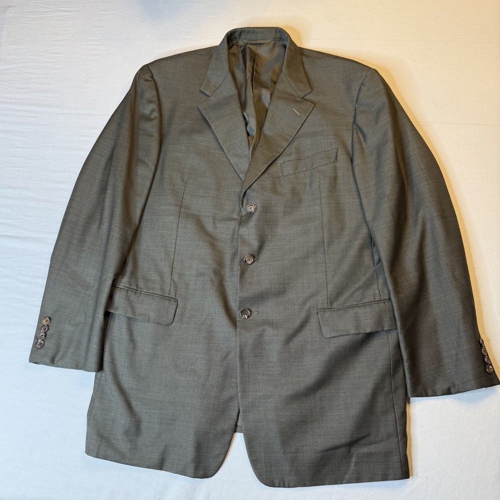 Loro Piana Freeman Canterbury Blazer Mens 44L Gray‎ Wool Y124B Vintage USA